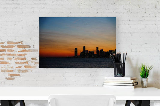 Hudson River Photograph, Photograph of Sunset, Canvas Print, Wall Decor